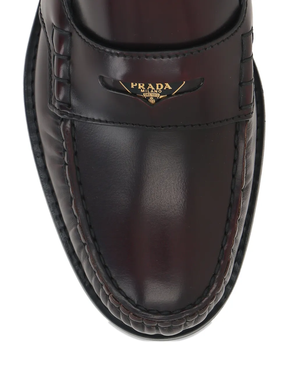 Prada logo-plaque penny loafers Bruin