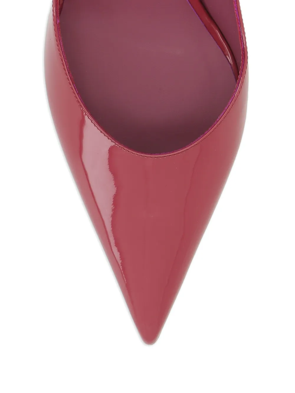 Le Silla 80mm Bella pointed-toe patent-leather pumps Red