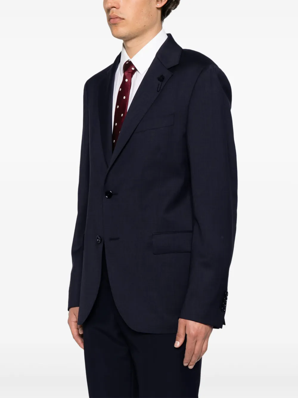 Lardini Blazer met enkele rij knopen Blauw