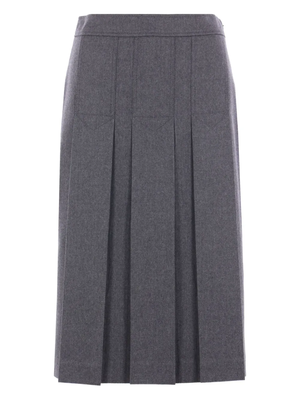 Prada pleated straight skirt Grijs