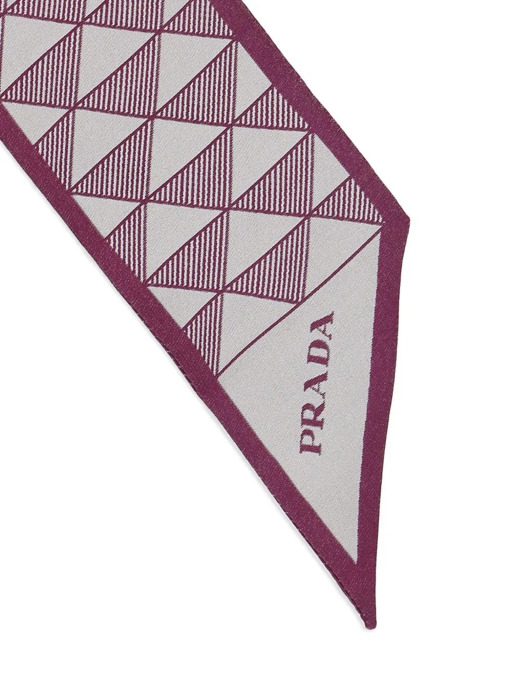 Prada Sjaal met geometrische print - Rood