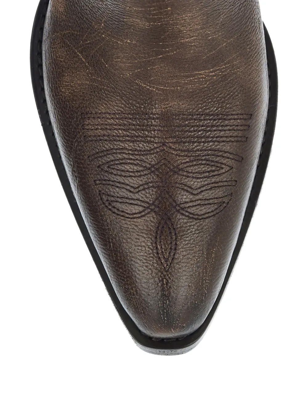 Miu 60mm embroidered leather cowboy boots Bruin