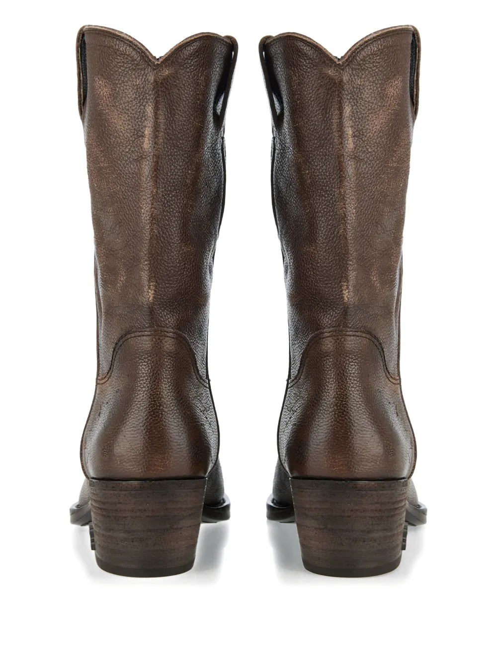 Miu 60mm embroidered leather cowboy boots Bruin