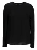 Armani Exchange semi-sheer long-sleeve top - Black