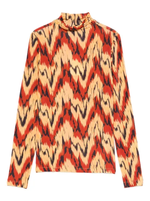 Ulla Johnson high-neck patterned T-shirt