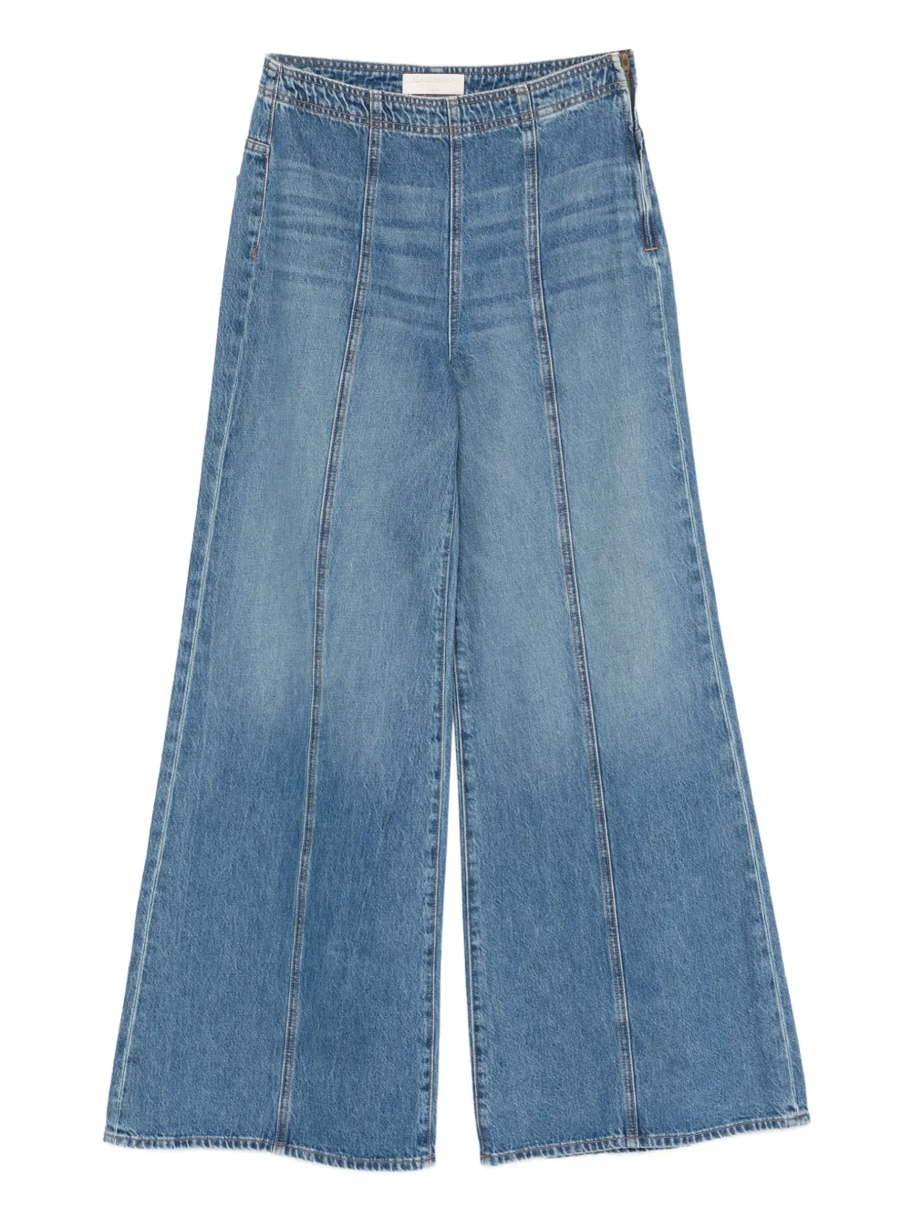 wide-leg cotton jeans