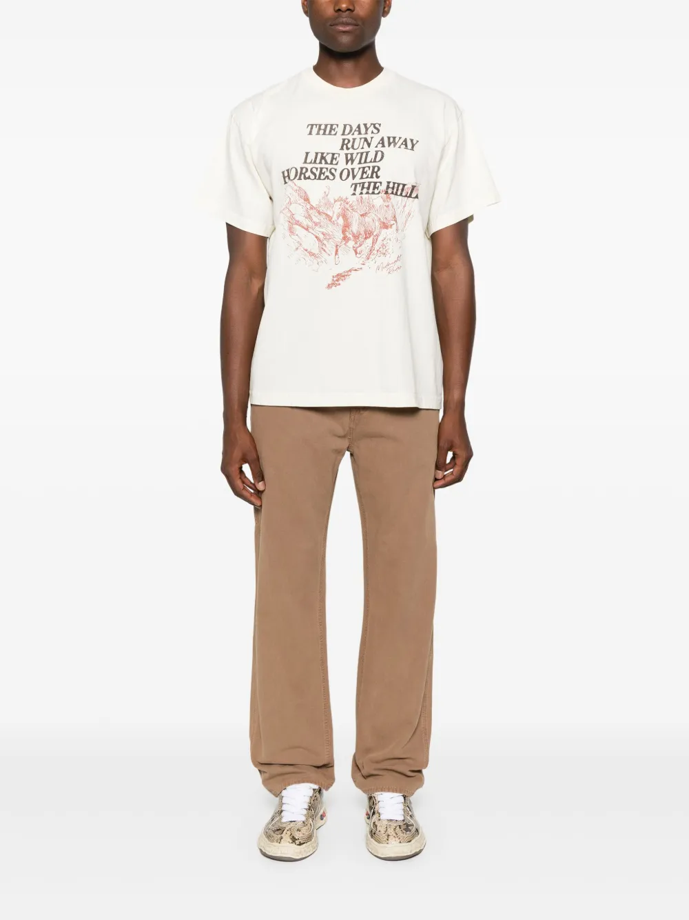 MIDNIGHT RODEO T-shirt met grafische print - Beige