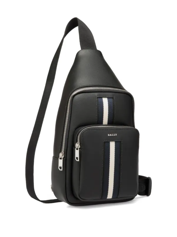 Bally Sling Leather Backpack | Black | FARFETCH NO