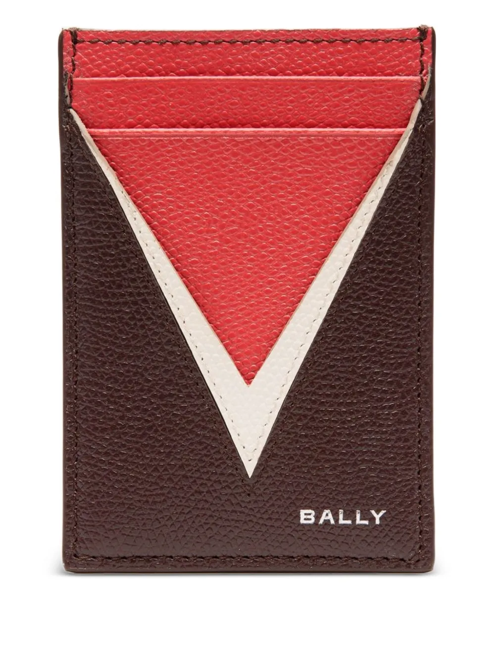 Bally porte-cartes en cuir à motif drapeau | marron | Image 1