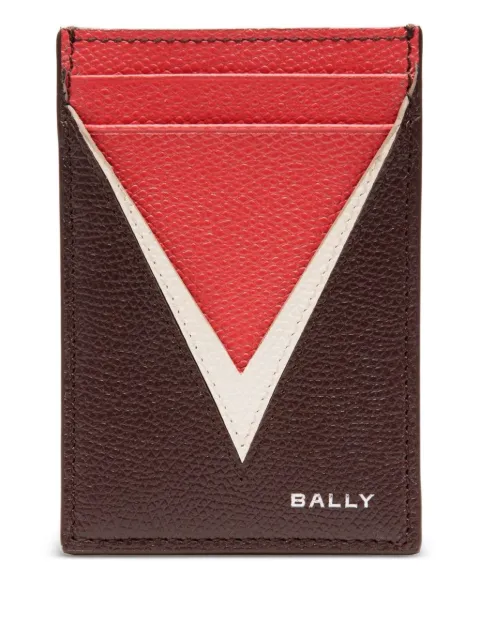 Bally flag motif leather cardholder