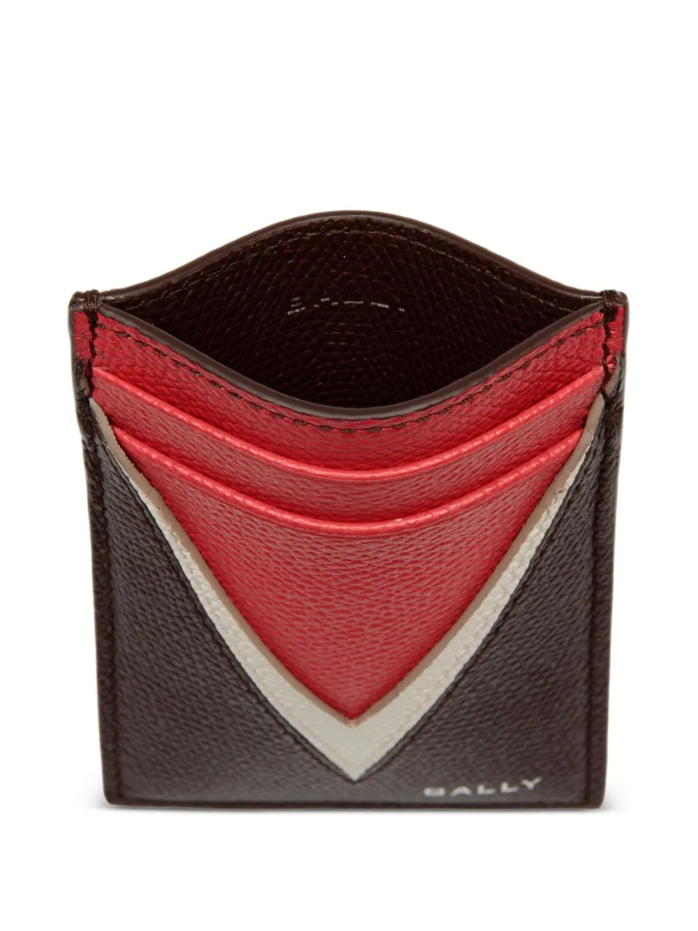 Bally Leren pasjeshouder met vlag Bruin