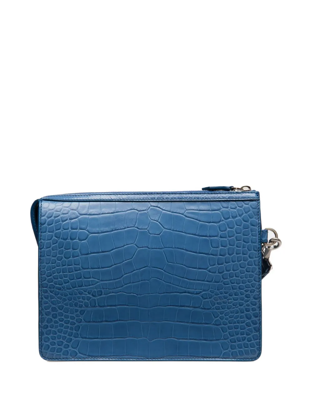 Bally Busy clutch met krokodillen-reliëf en rits - BALEINE 23+PALL