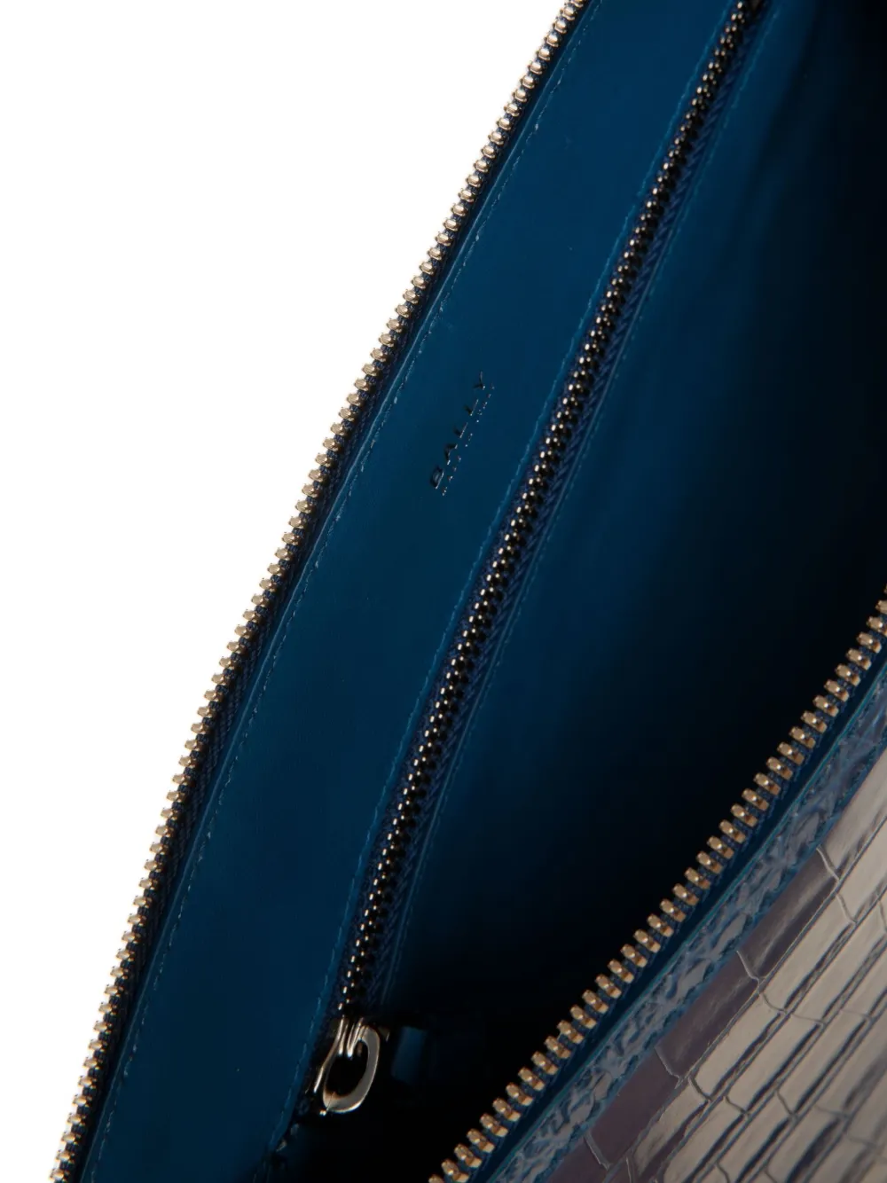 Bally Busy clutch met krokodillen-reliëf en rits BALEINE 23+PALL
