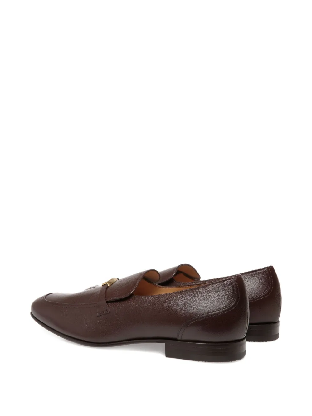 Bally logo-plaque loafers Brown