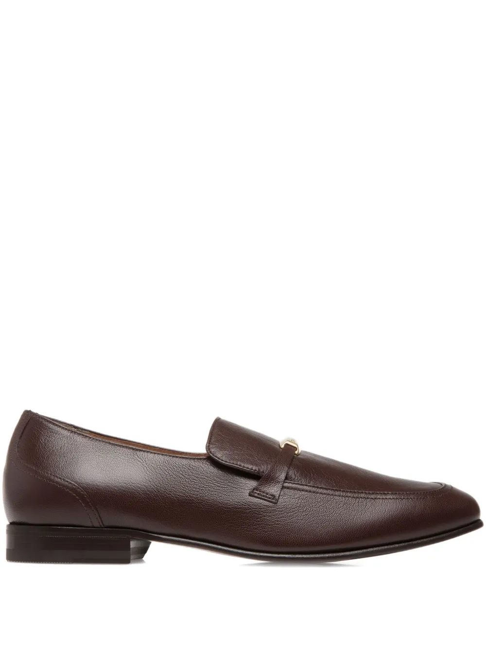 Bally logo-plaque loafers Brown
