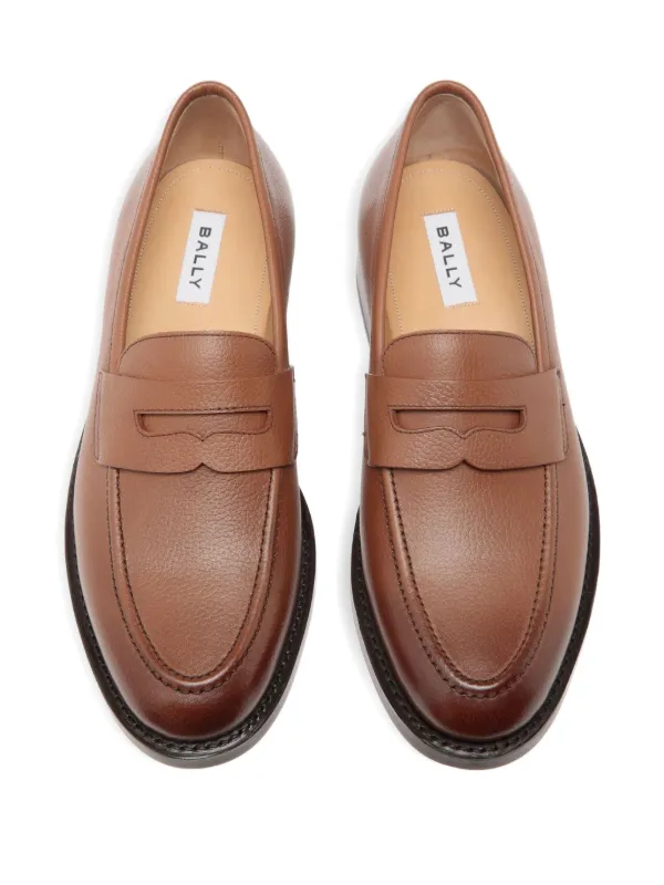 Bally Leather Penny Loafers | Brown | FARFETCH NO display picture 3