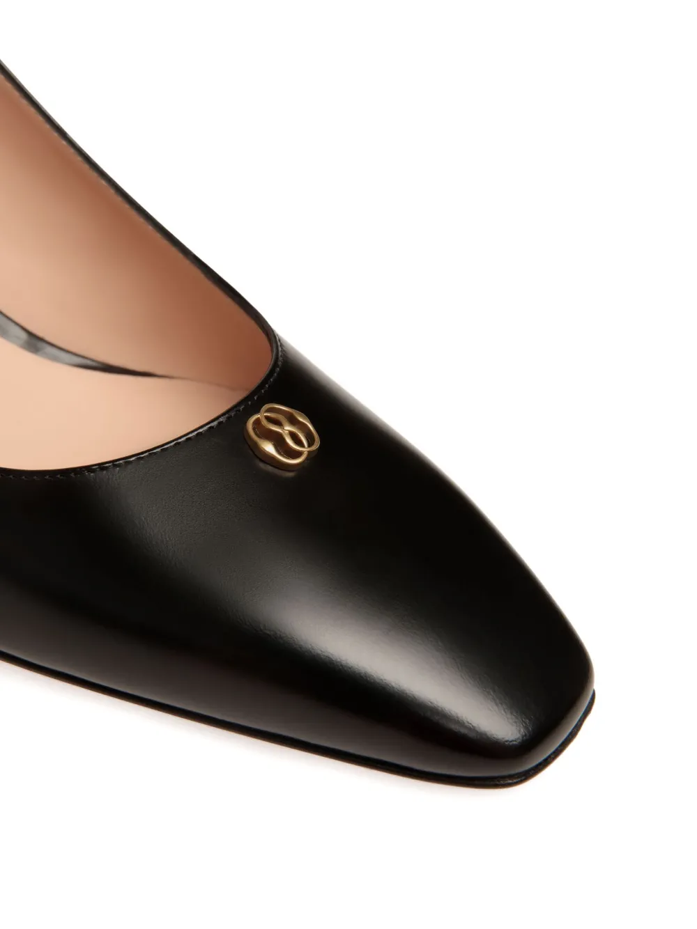 Bally 85 mm slingback pumps met gestapelde hak BLACK