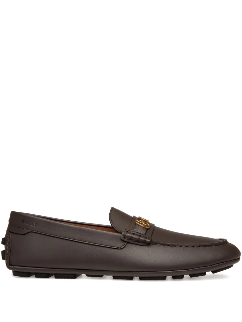 Bally Leren loafers Bruin