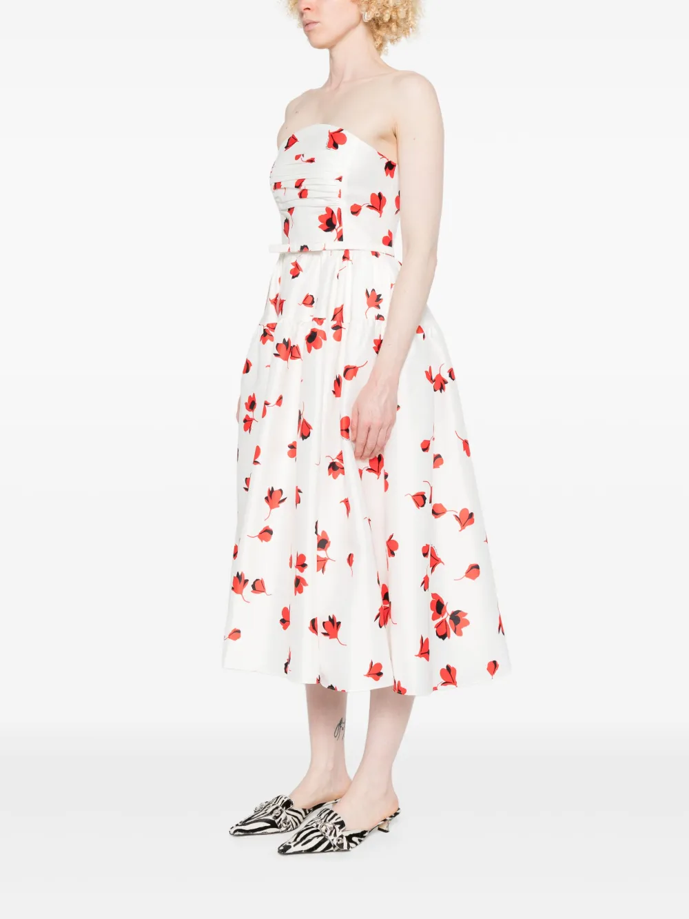 Self-portrait Floral-print Taffeta Dress