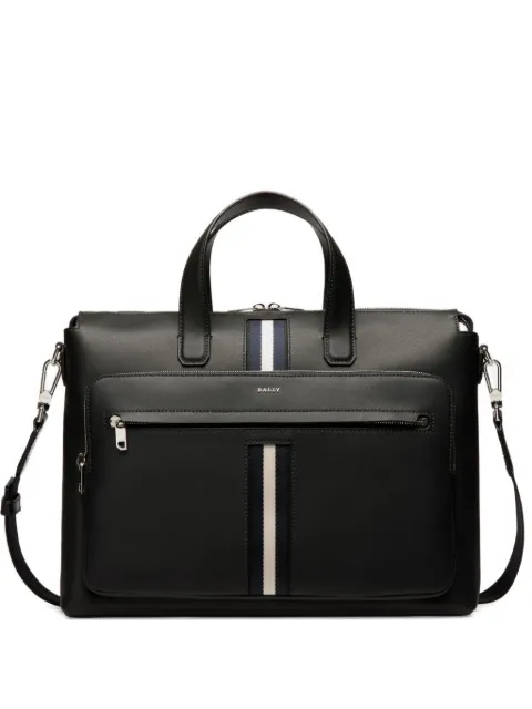 Bally striped leather briefcase