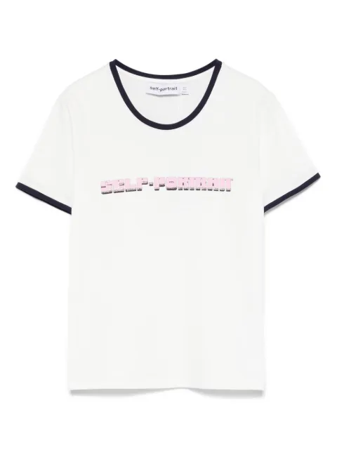Self-Portrait playera con logo estampado