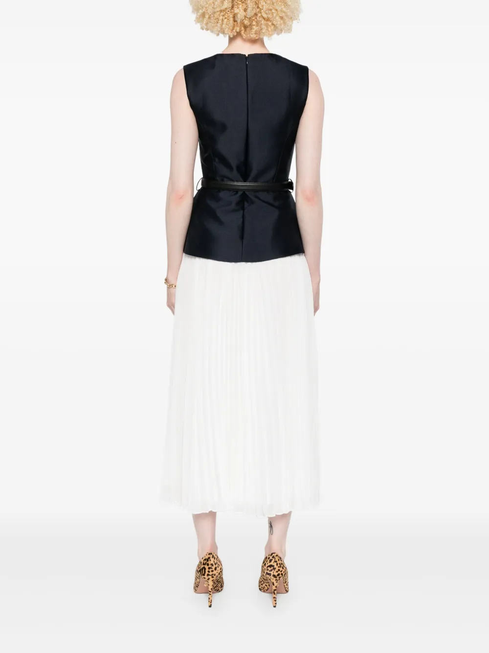 Self-Portrait Midi-jurk Blauw