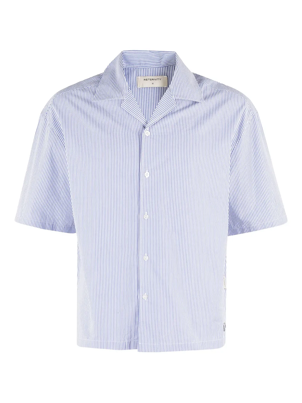RETERNITY striped short-sleeve shirt | Blue | Image 1