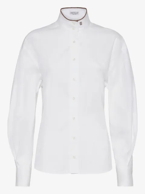 Brunello Cucinelli camisa con cuello de tortuga y botones