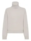 Brunello Cucinelli turtleneck ribbed sweater - Neutrals