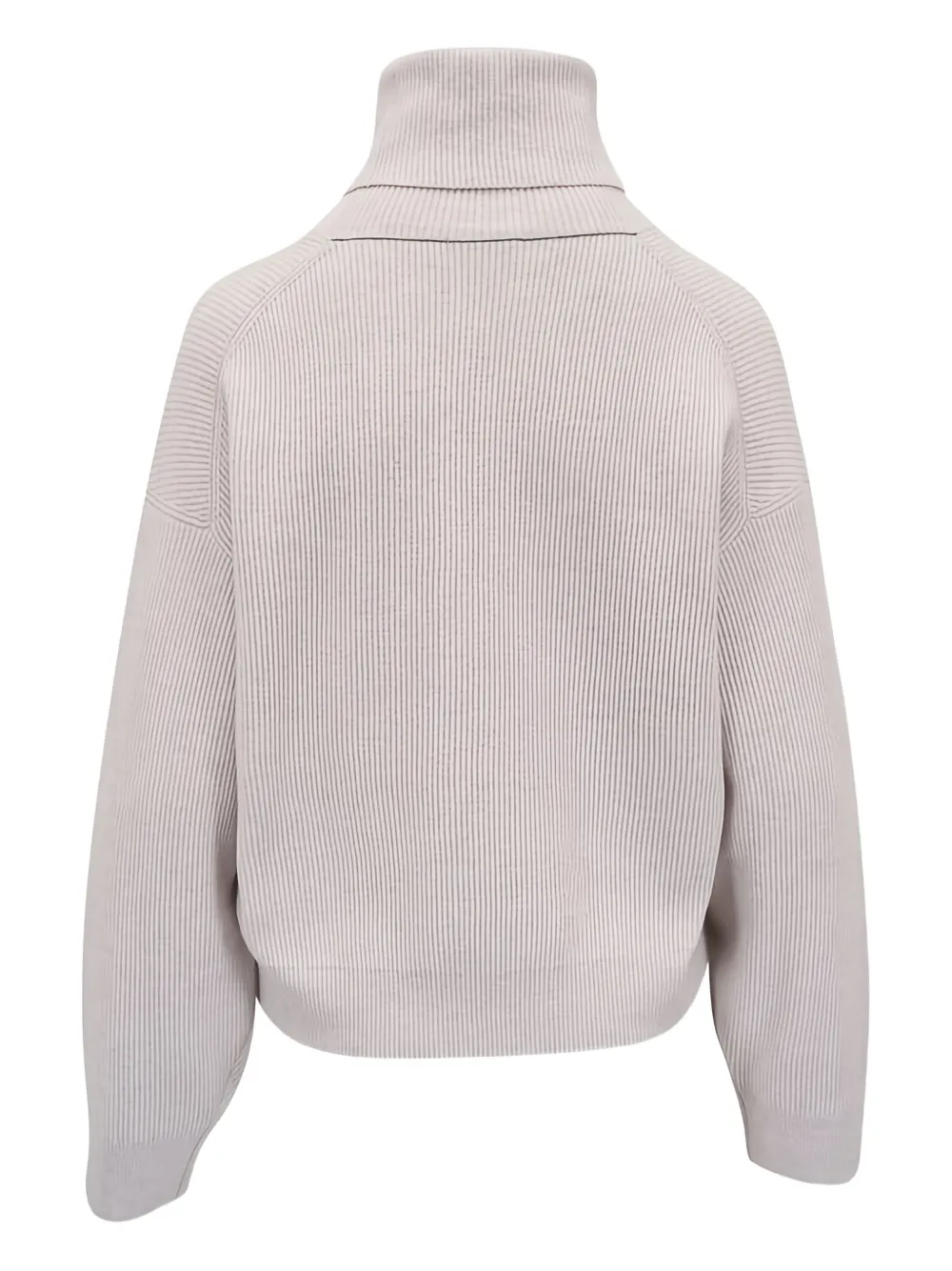  Brunello Cucinelli Turtleneck Ribbed Sweater - Neutrals 