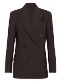 Brunello Cucinelli double-breasted tailored blazer - Brown