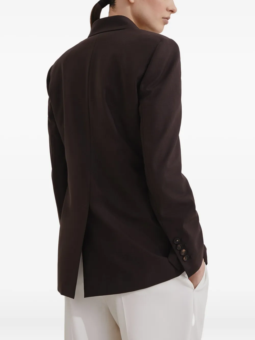 Brunello Cucinelli Colbert met dubbele rij knopen Bruin