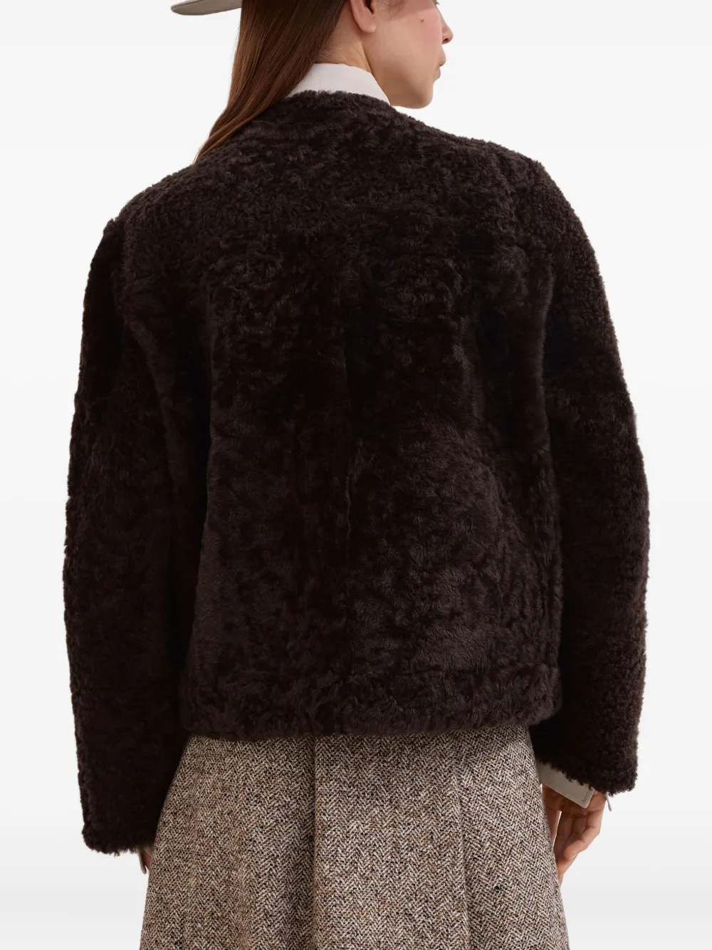 Brunello Cucinelli Jack met dubbele rij knopen Bruin