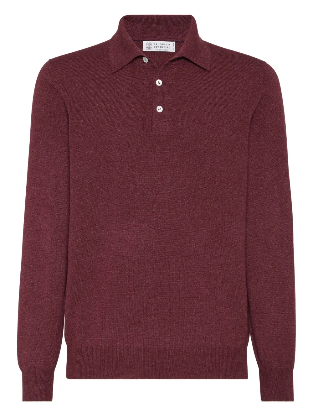 Brunello Cucinelli playera tipo polo tejida | rojo | Image 1