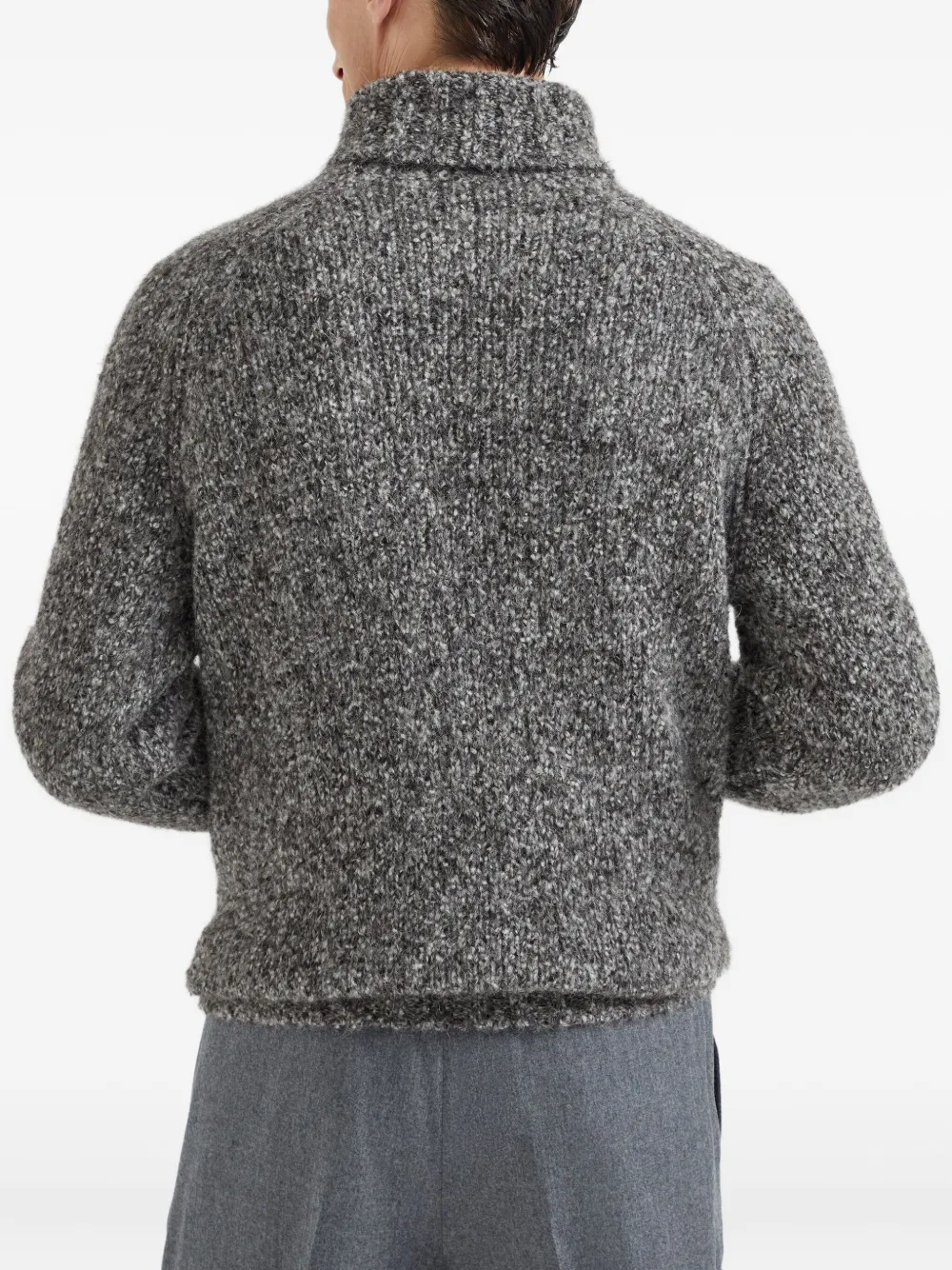 Brunello Cucinelli Trui met textuur Grijs