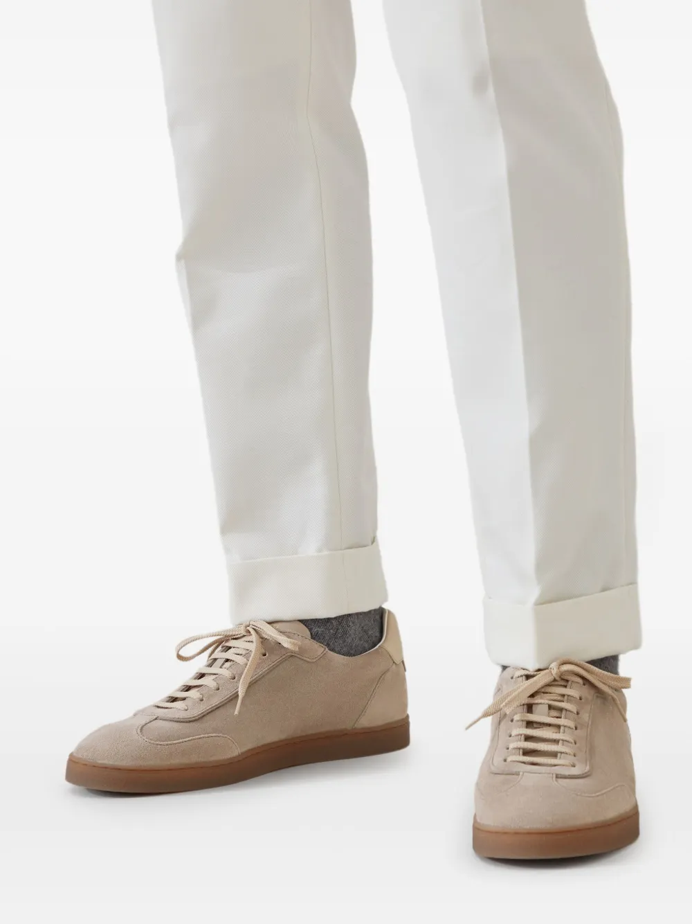 Brunello Cucinelli suede low-top sneakers Brown