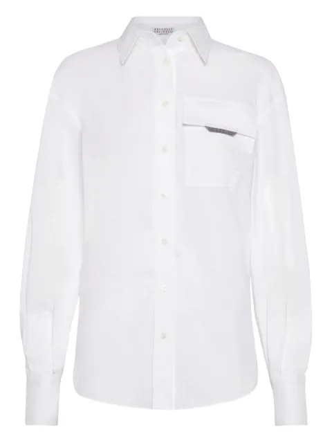Brunello Cucinelli long-sleeved poplin shirt