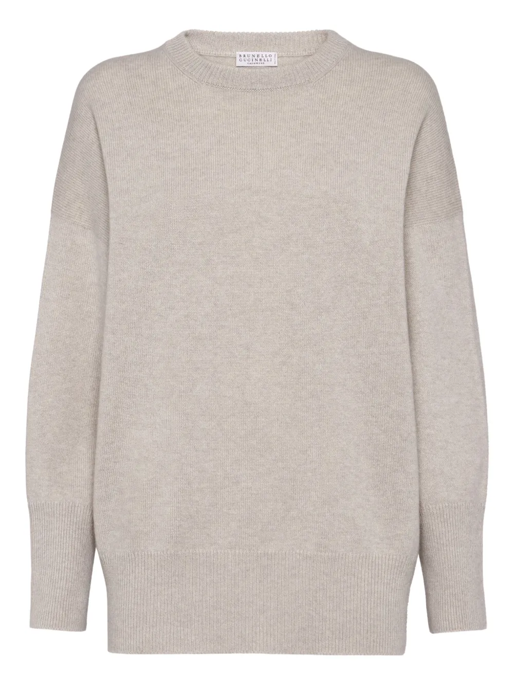 Brunello Cucinelli Kasjmier trui met moniliketting Beige