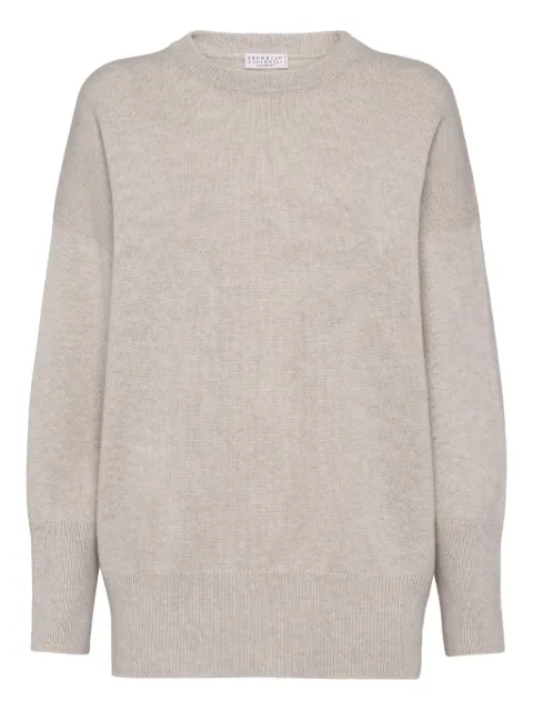 Brunello Cucinelli suéter de cachemira con detalle de cadena Monili