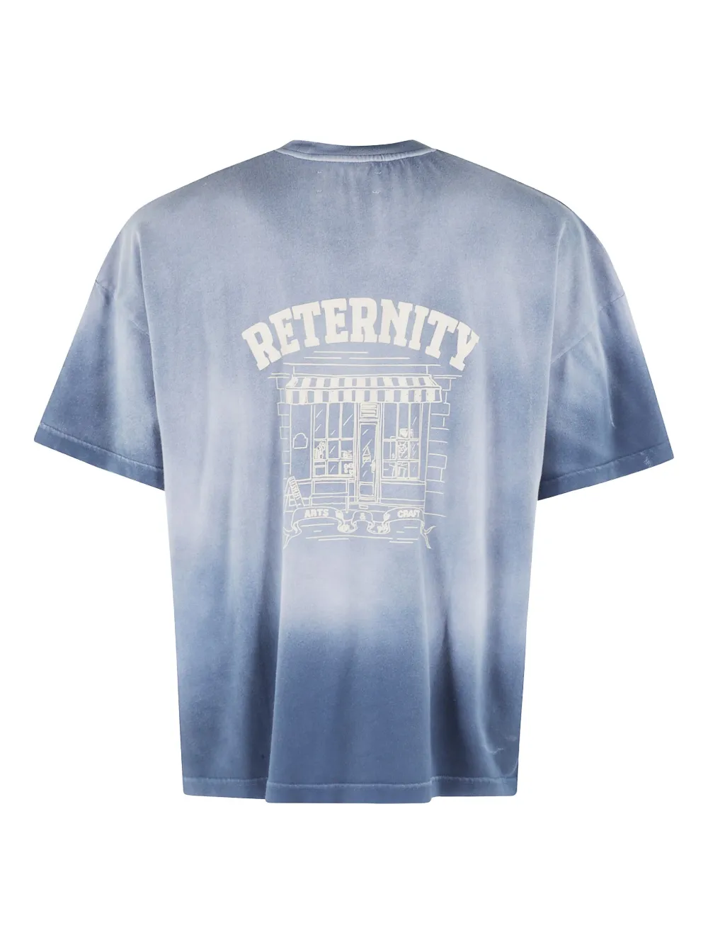 RETERNITY Arts tie-dye graphic T-shirt - Blauw