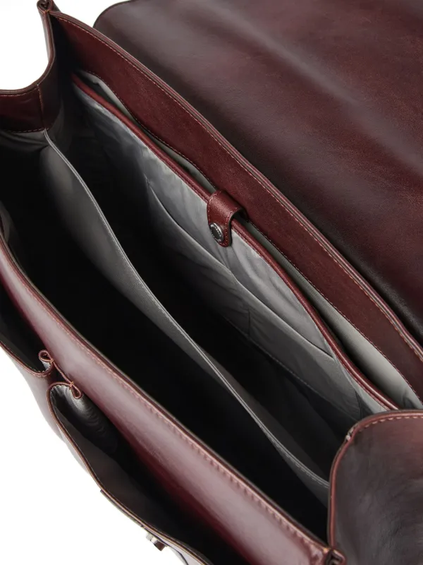 Brunello Cucinelli ダブルバックル ビジネスバッグ | レッド