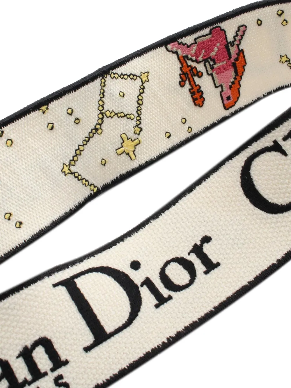 Christian Dior Pre-Owned 2011-2024 Medium Embroidered Canvas Pixel Zodiac Lady D Lite satchel | Pre-Owned | Image 2