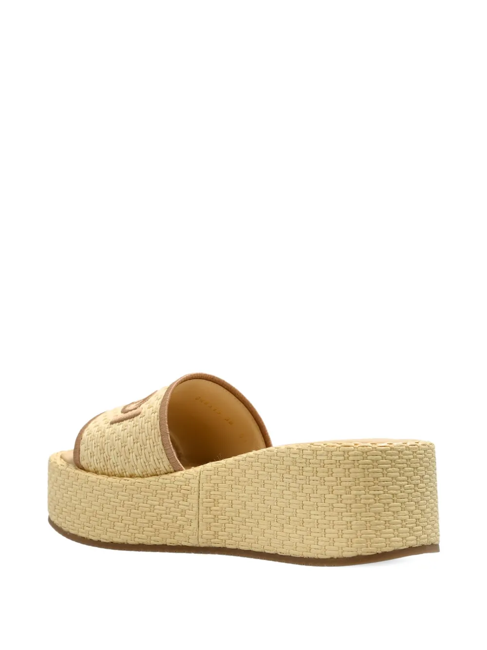 FENDI 60 mm slippers met plateauzool Beige