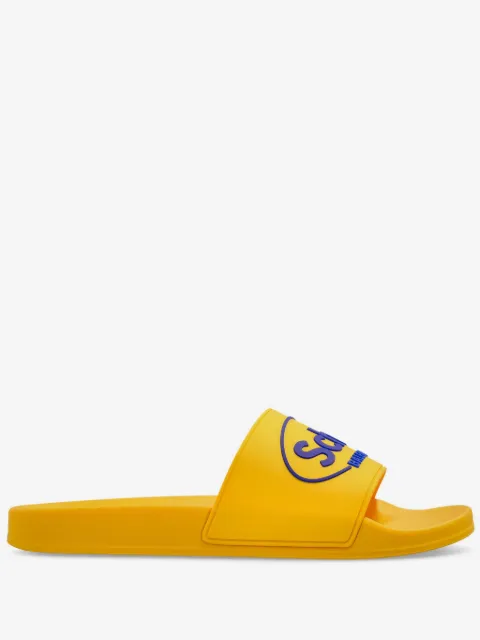 Balenciaga x Scholl logo-embossed slides