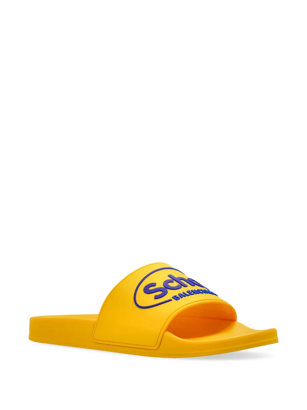 Balenciaga x Scholl slippers met logo-reliëf Geel