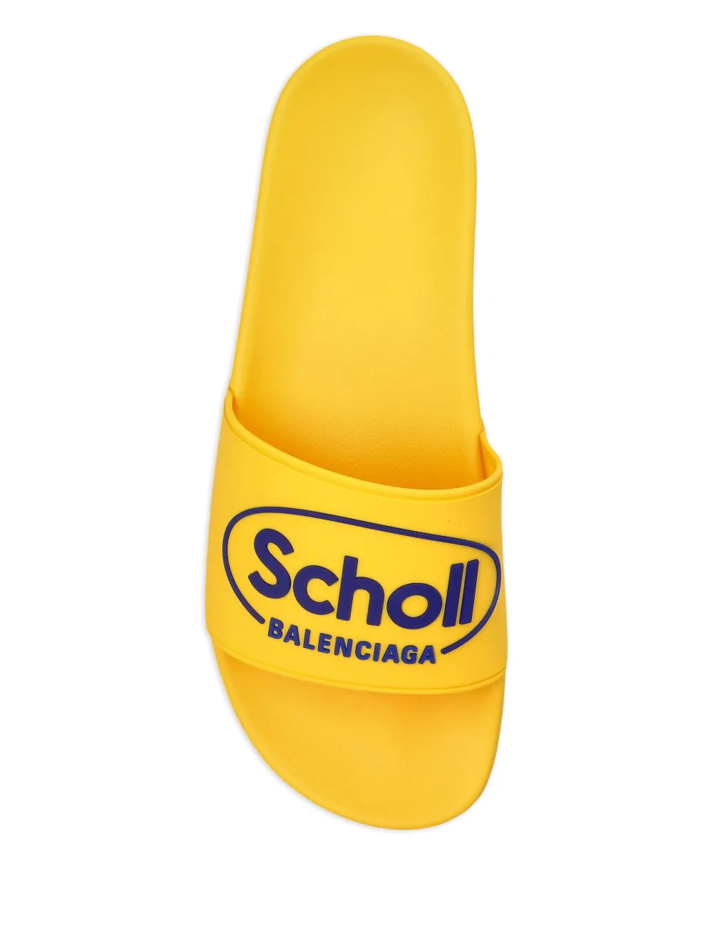 Balenciaga x Scholl slippers met logo-reliëf Geel