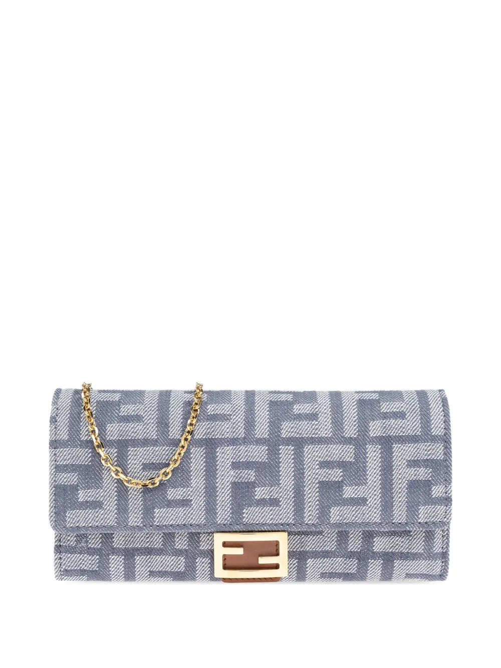 FENDI Clutch con logo - Blu
