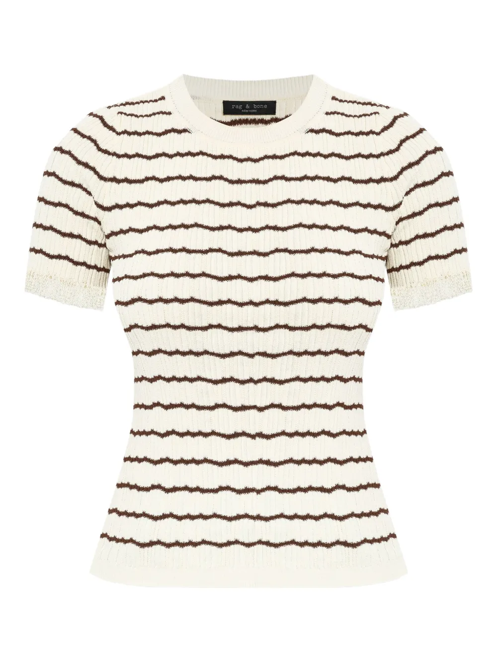 rag & bone striped ribbed top | Neutrals | Image 1