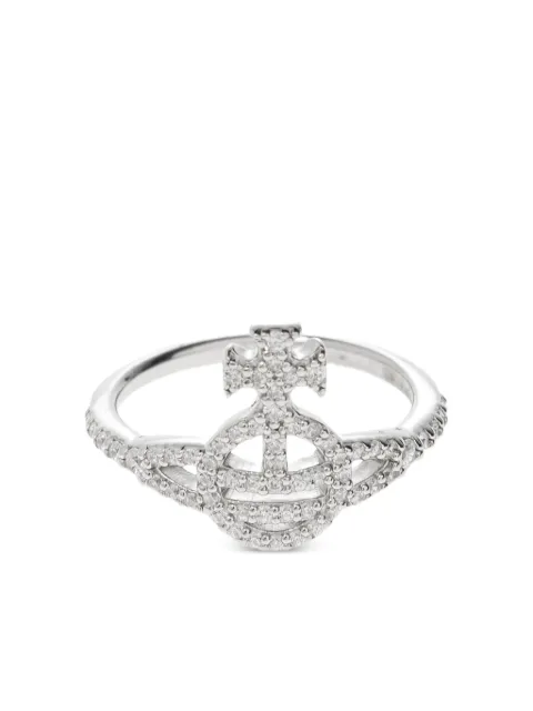 Vivienne Westwood Calliope crystal-embellished logo ring