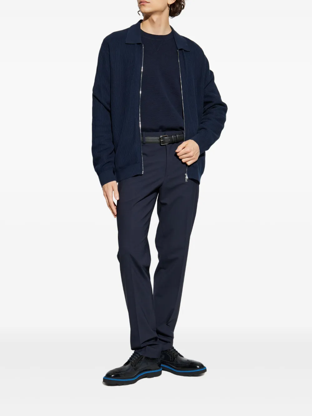 Theory ribbed zip-up cardigan | Cardigans | Image 2